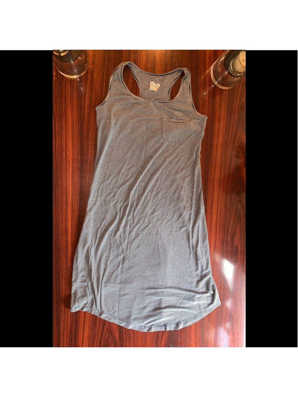 Gilligan & O’Malley Simple Striped Navy Blue/White Dress - Picture 2 of 4